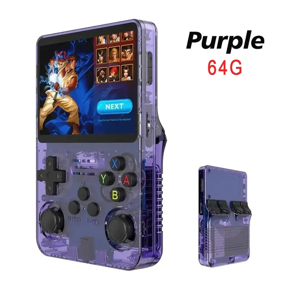 R36S Retro Handheld Video Game Console 3.5-Inch IPS Screen Linux System Portable Handheld Video Player 64GB 15000 Games