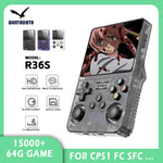 R36S Retro Handheld Video Game Console 3.5-Inch IPS Screen Linux System Portable Handheld Video Player 64GB 15000 Games