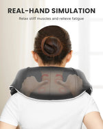 Shiatsu Neck and Shoulder Back Massager with Heat, Deep Tissue 3D Kneading Massage Pillow for Women and Men