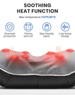 Shiatsu Neck and Shoulder Back Massager with Heat, Deep Tissue 3D Kneading Massage Pillow for Women and Men