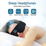 Sleep Headphones Bluetooth Headband Sleeping Headphones,  Wireless Music Eye Mask Sleep Earbuds for Side Sleeper, Yoga, Insomniac, Air Travel, Meditation (Black)