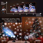 Christmas Snowflake Light Projector Outdoor, Snowfall Spotlight Lamp with Remote